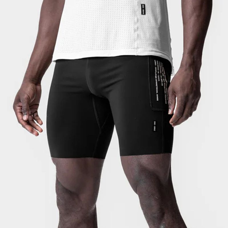 Pantaloncini sportivi estivi da uomo, sottili, americani, professionali, a compressione, ad alta elasticità, aderenti, multitasche_voghion.com