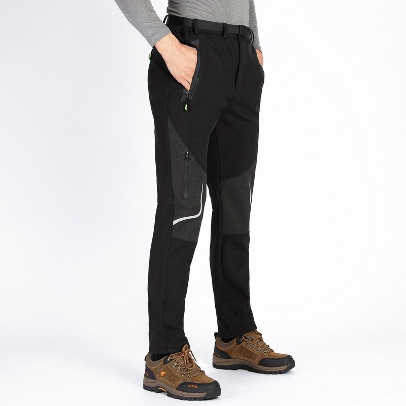 Pantalon unisexe 001, pantalon softshell d'hiver épais, doublé polaire et coupe-vent, résistant à l'usure, idéal pour la randonnée en extérieur (C181)._voghion.com