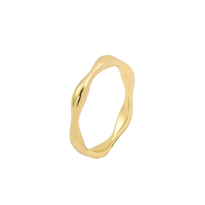 Gold Minimalist French Style Light New Geometric Irregular Stacking Decorative Ring Accessories_voghion.com