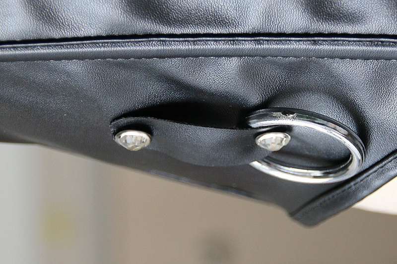 Gotisk stil svart läder bred axelrem palace sexig läder shapewear bälte diamantspänne korsett_voghion.com