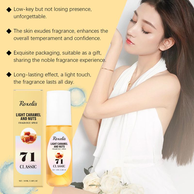 Zapach karmelowy w sprayu do ciała Świeży zapach Zapach do ciała Eleganckie perfumy w sprayu do ciała_voghion.com