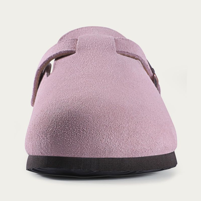 Zuecos de ante para mujer y hombre, sandalias con plantilla de corcho y soporte para el arco, antideslizantes, para playa y exteriores._voghion.com