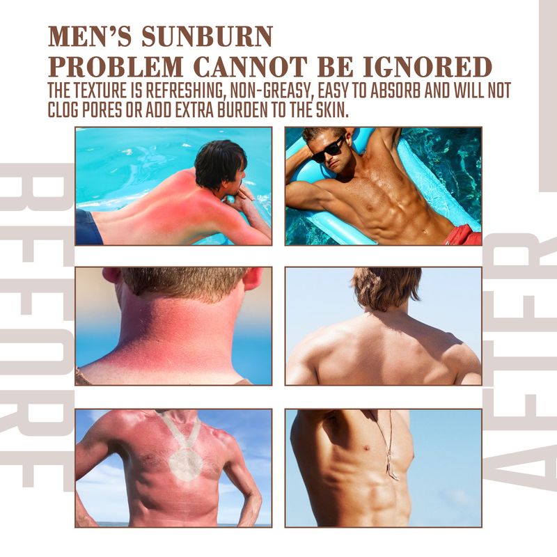 East Moon Enhanced Sunscreen For Men, Summer Outdoor Uv Protection Moisturizing Mild Refreshing Protective Cream_voghion.com