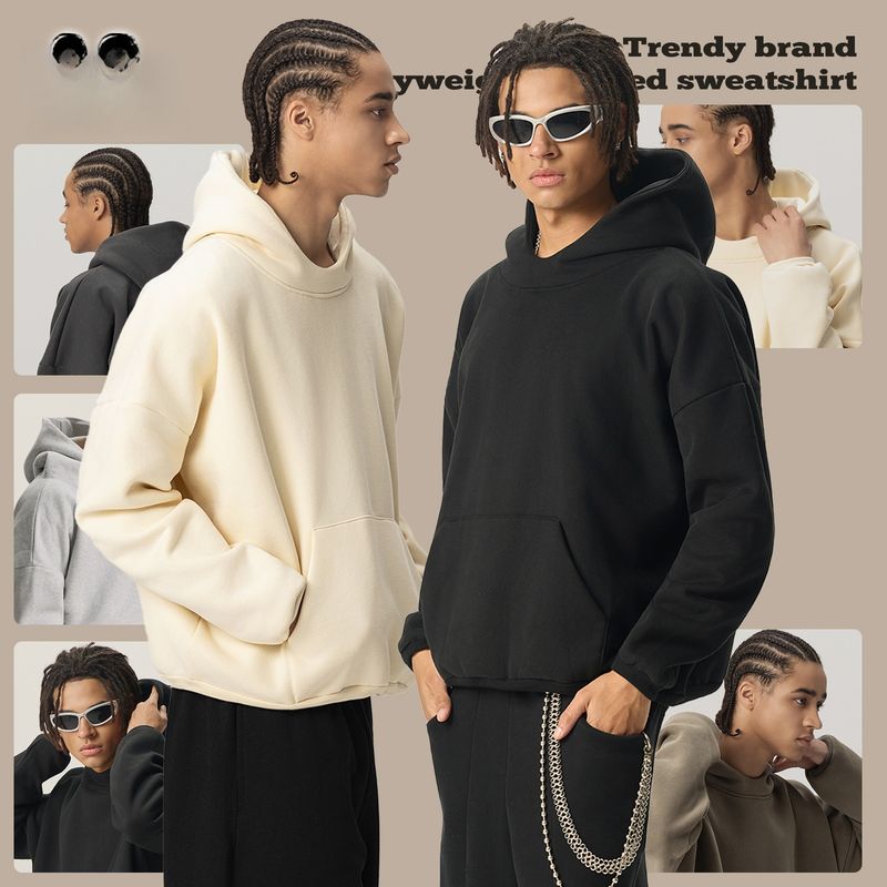 Verdickter Kapuzenpullover für Herren, Trendmarke West Coast Heavy American Hoodie, Herrenpullover_voghion.com