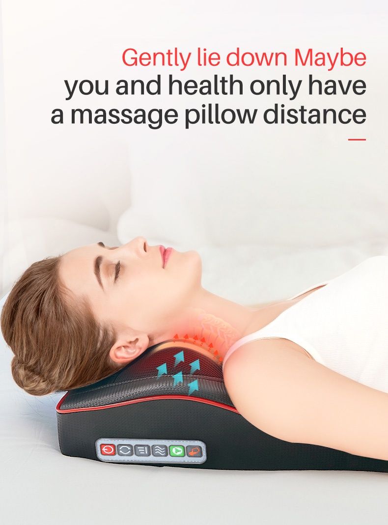 Massaggiatore elettrico per la schiena Jinkairui, impacco caldo a infrarossi, cuscino per massaggio cervicale, portatile per auto, uso domestico, regalo sano per_voghion.com
