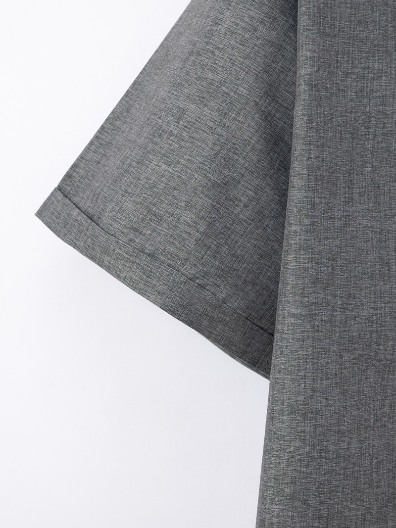 Felpa ampia Ebey, camicia in lino di cotone, camicia a maniche corte da uomo oversize da spiaggia_voghion.com