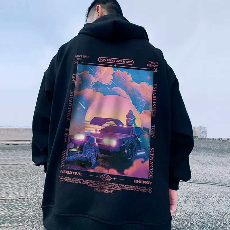 Trendy thin sweater loose zipper hood China-Chic fat plus size men's cardigan coat in spring and autumn_voghion.com