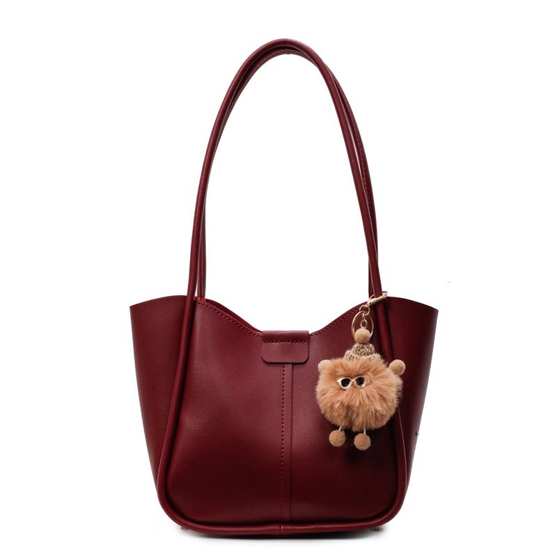 Bolsa tote feminina de alta qualidade, nova, com textura de nicho, moderna, de ombro, grande capacidade, para deslocamento diário, 2025_voghion.com