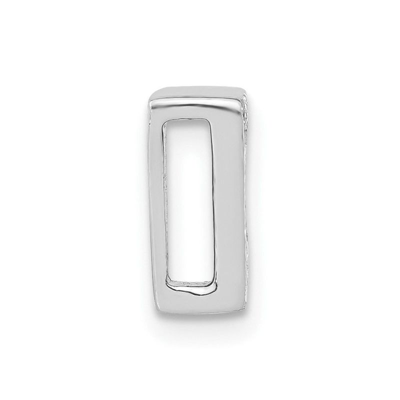 Sterling Silver Polished CZ Initial F Slide_voghion.com