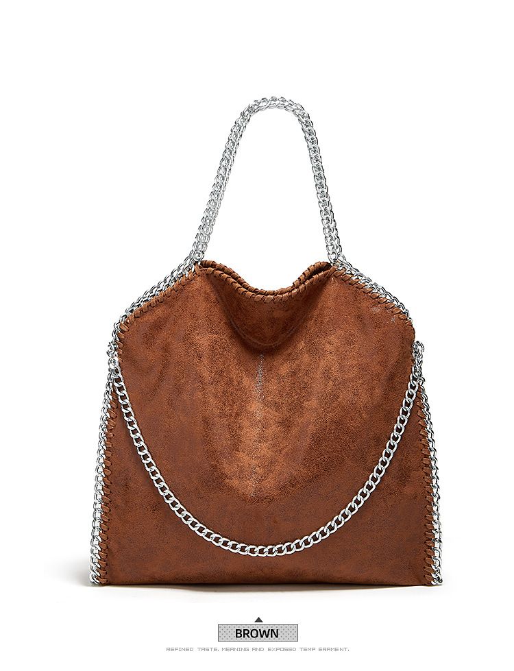 New Chain Fashion Brand S Handbag Simple Folding Women's M Single Casual Shoulder Bag_voghion.com