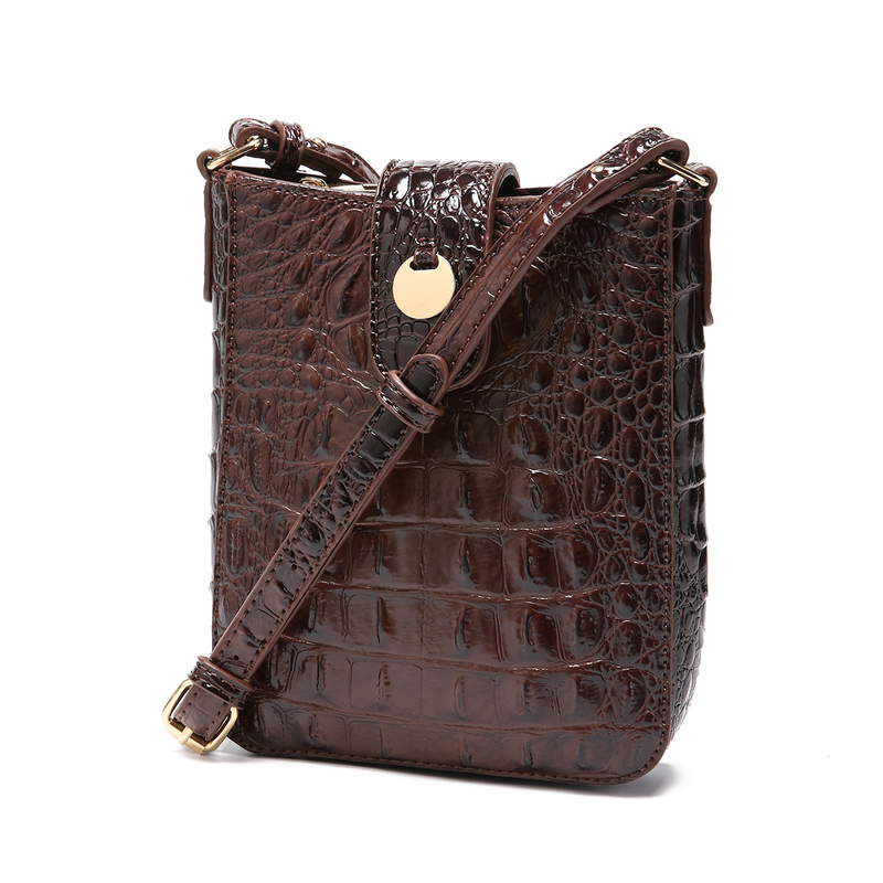 retro slung mobile phone clutch wallet Brahman crocodile pattern for cross-border independent station_voghion.com