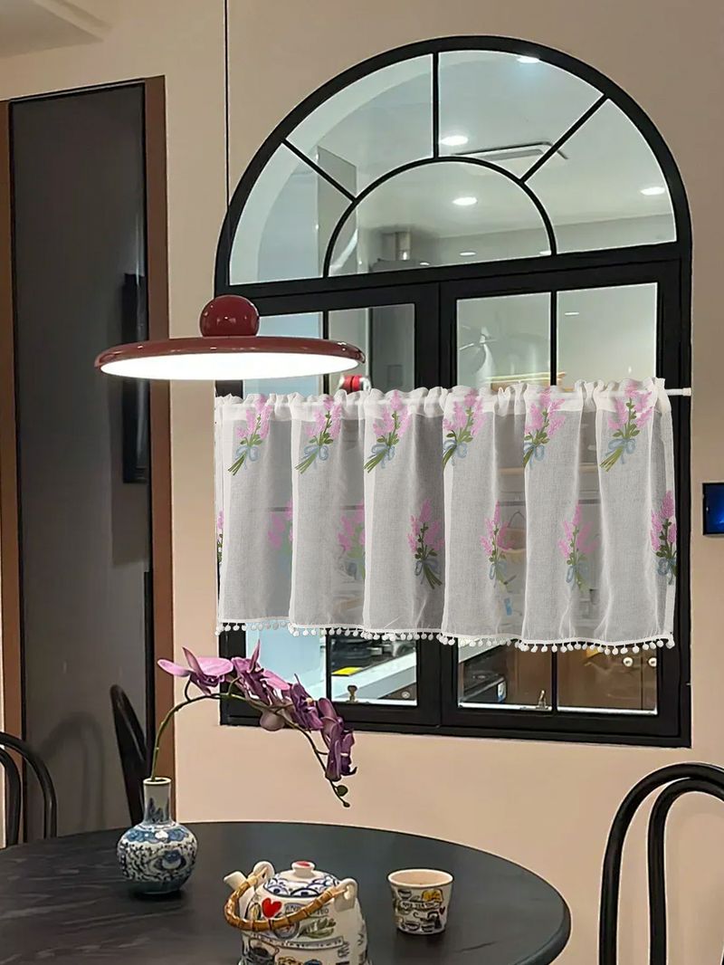 Türvorhang aus Poly-Baumwolle mit Karomuster – Moderne Trennwand für Küche und Wohnzimmer (Blau/Rot/Grau/Schwarz/Lavendel, mehrere Größen, keine Installation erforderlich)_voghion.com