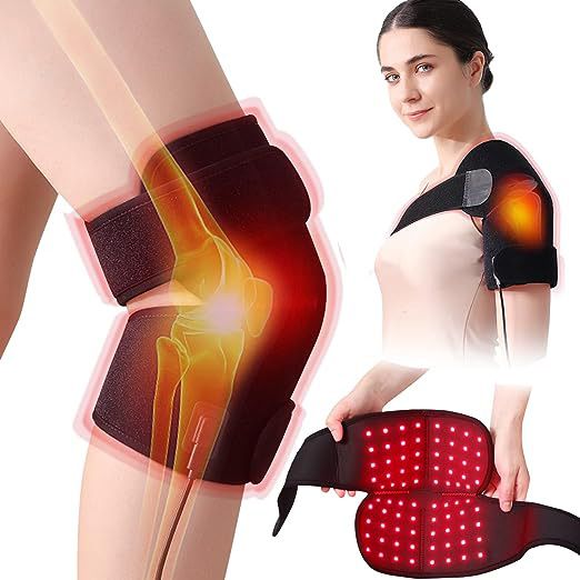 Lampada a luce rossa per ginocchio, spalla, tutore per fisioterapia a infrarossi, riscaldamento elettrico_voghion.com