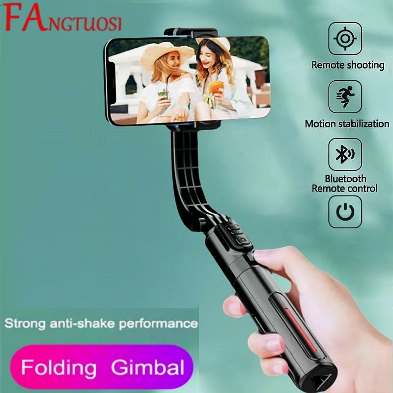 FANGTUOSI Handheld Gimbal Stabilizer 360° Rotation Stabilizer Anti-Shake Selfie Stick Fill Light For Phone_voghion.com