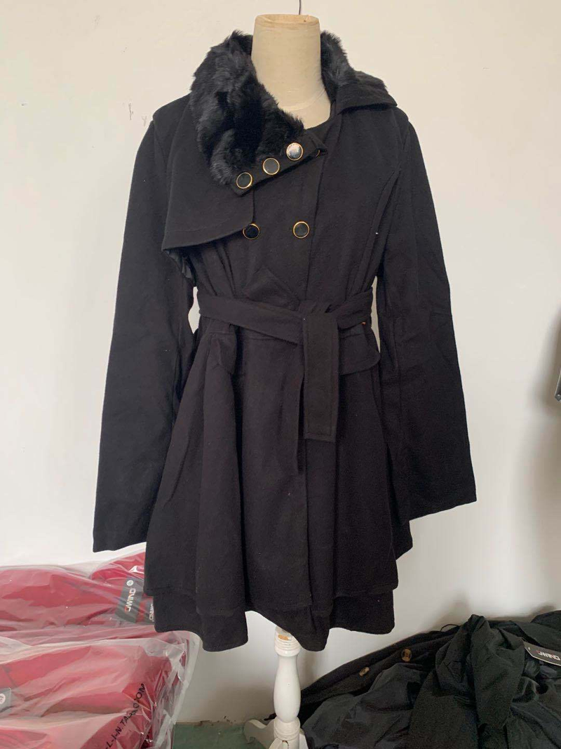 New women's slim fit long double breasted woolen coat, windbreaker for women_voghion.com