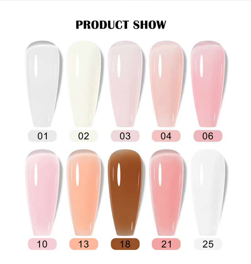 Arte Clavo 15 ml želee küünepikendusgeel roosa valge läbipaistev Quick Building Soak Off UV LED geelküüned sõrmepikenduste küünekunst_voghion.com
