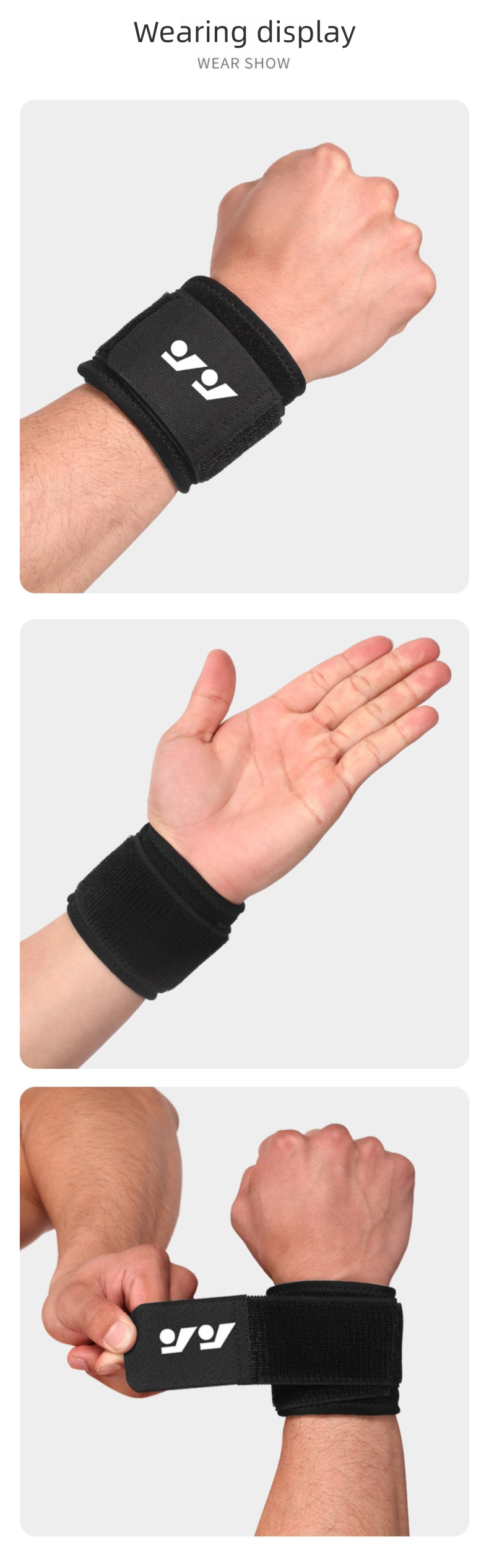 Sport per uomo Fitness Protezione Benda fissa Polso Protezione Basket Badminton Pallavolo Polsino a compressione_voghion.com