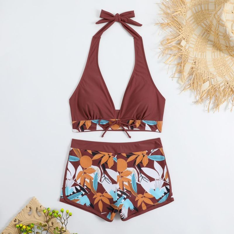 Kadın Giyim Seksi Yüksek Bel Bölünmüş Bikini Kadın Mayo_voghion.com