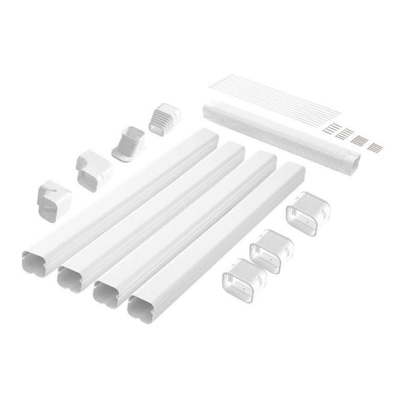 Componenti Split Line Drative PVC L 3 pollici W Condotti per Con linea Mini 4 Set di coperture dritte Condizionatore Aria Completa Copertura per tubi da 15,8 piedi_voghion.com