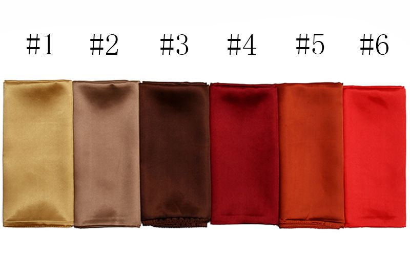 Neue Satin frauen Reine Farbe Kopftuch Seide Einfarbig 90 Satin Professionelle Stewardess Quadrat Schal Yw102_voghion.com