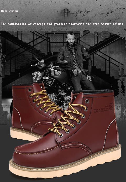 Martin boots męskie wiosenne i jesienne brytyjskie styl amerykańskie retro krótkie buty, skórzane buty robocze, wysokie cholewki_voghion.com