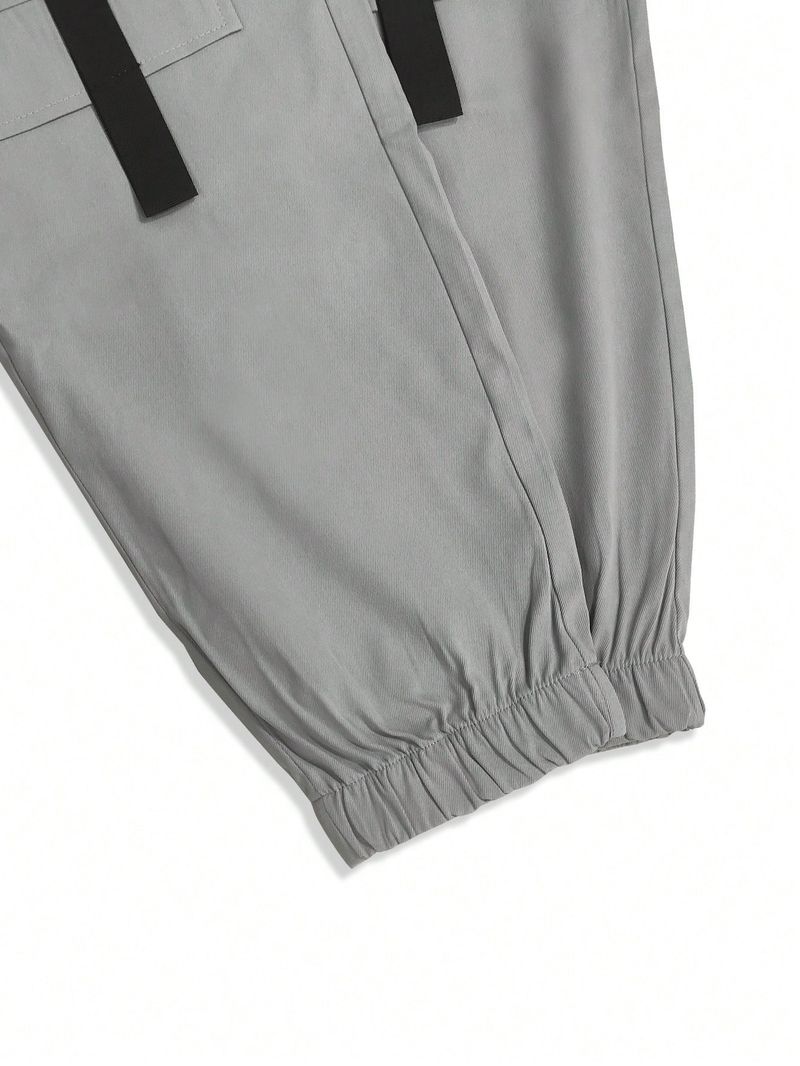 Herren-Cargohose mit mehreren Taschen – Leichte Hose mit geradem Bein (Schwarz/Weiß/Grau, Größen S-XXL)_voghion.com