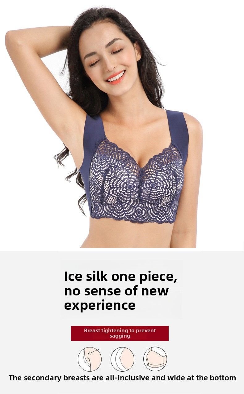 Large Size And Comfortable Choice: Lace Underwire Bra, Vest Style To Assist In Sports And Sleep--52/120D_voghion.com