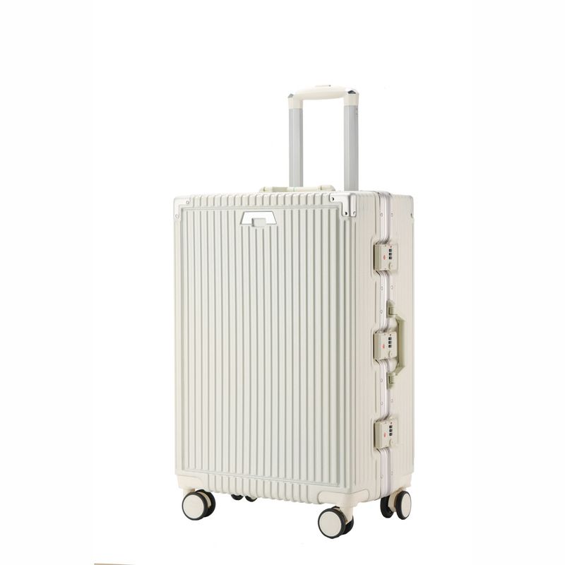 Durable ABS+PC Aluminum Frame Suitcase With 360° Spinner Wheels, Lightweight & Stylish Carry-On Luggage For Business Travel Multiple Colors_voghion.com