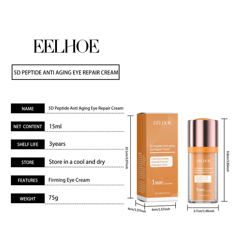 EELHOE 5d Peptide Eye Repair Cream Moisturizing And Smoothing Fine Lines Around Eyes And Firming Repair Eye Cream_voghion.com