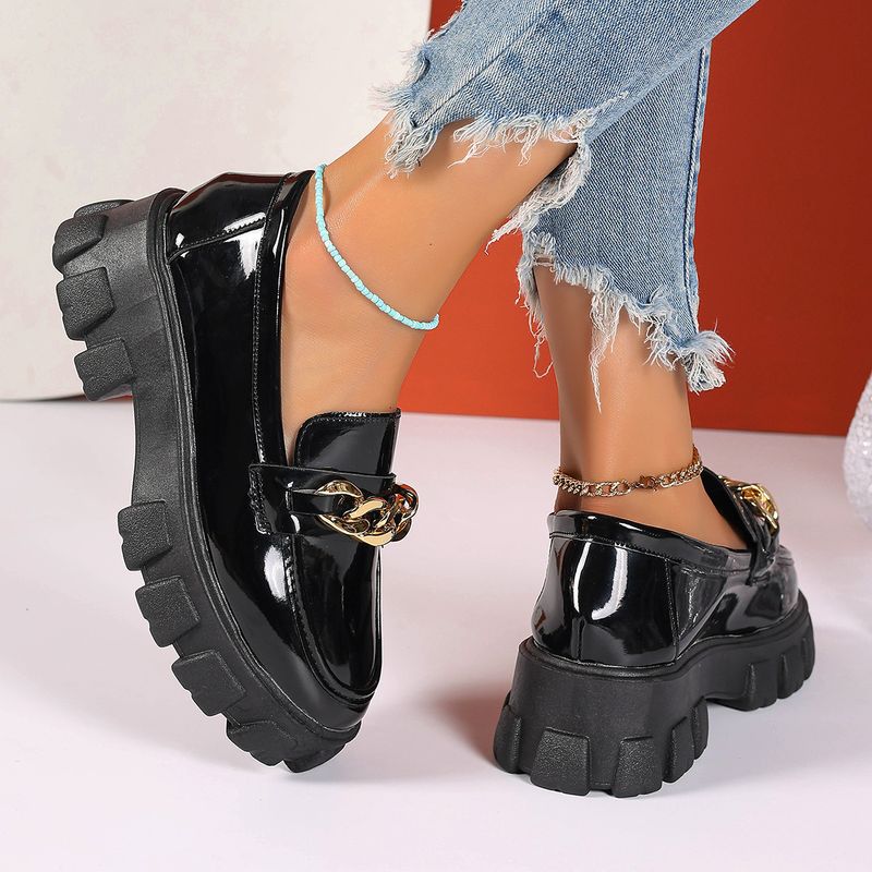 2025 New Winter Metal Spänne One Foot Loafers, sula, tjock klack, brittisk stil mångsidiga små läderskor för kvinnor_voghion.com