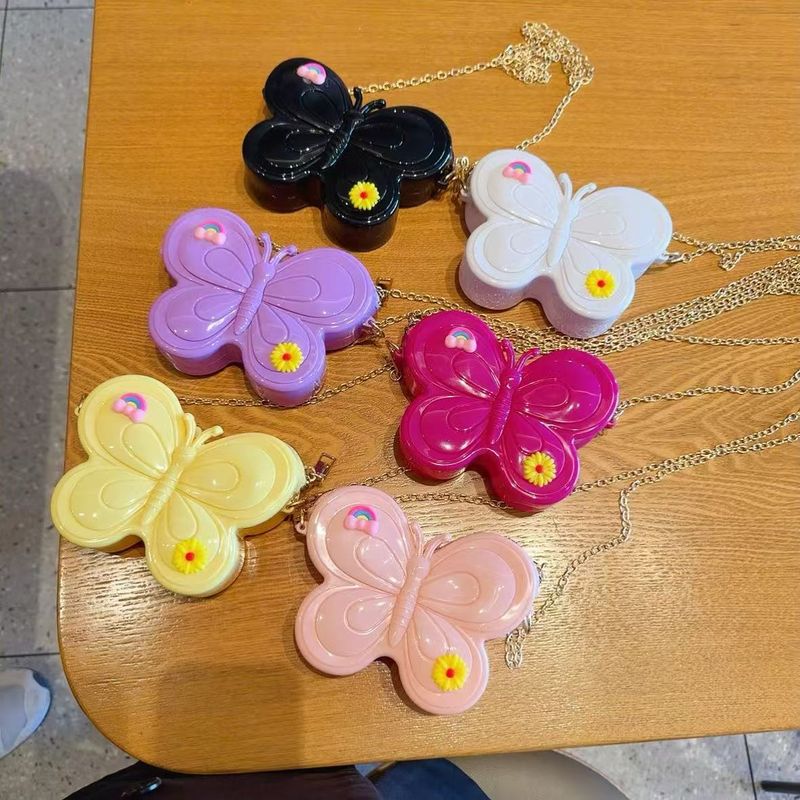Poletna nova stilska torba z metulji, žele torba, ljubka barvita sladka dekleta, mini torba z verižico preko ramena_voghion.com