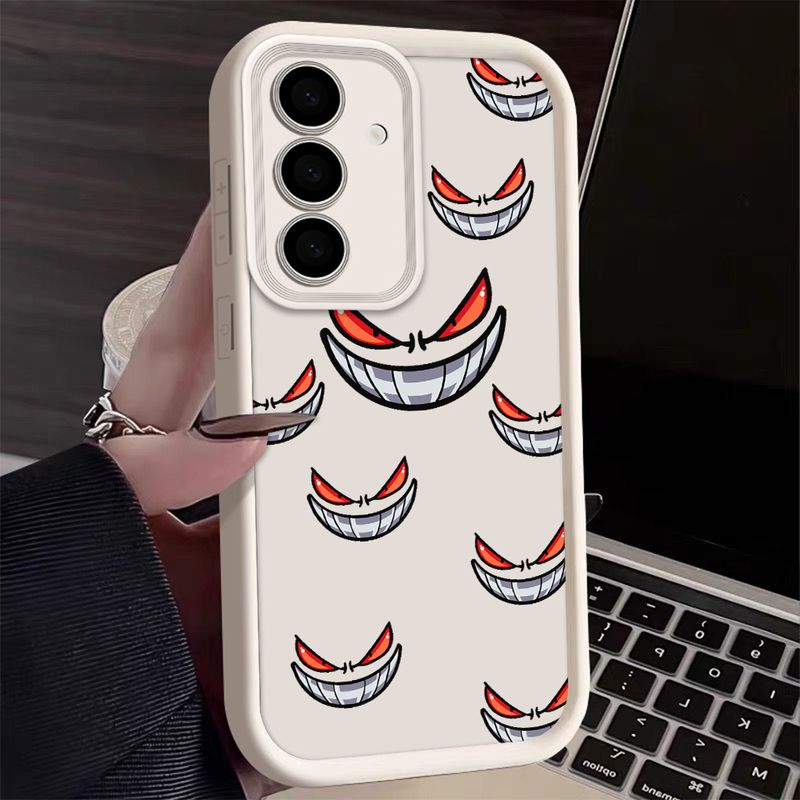 Capa de telefone com padrões engraçados simples para Samsung Galaxy S25 S24 S23 S22 S21 S20 A15 A55 A35 25 Note 20 Plus Ultra FE 5G TPU Cover_voghion.com