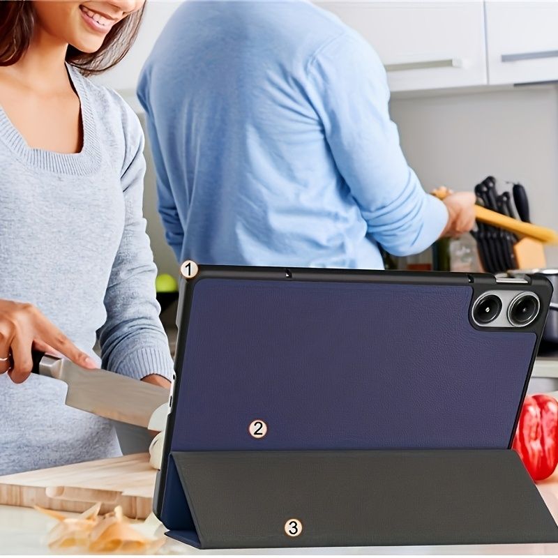 Hard-shell Three-fold Shell Bracket, Automatic Sleep/wake-up Function, Strong Magnetic Adsorption F, Redmi Pad Pro 12.1 Inches_voghion.com