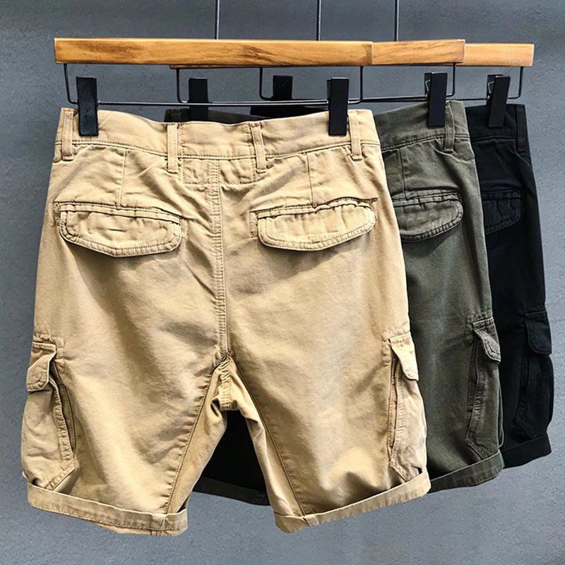 Premium Products Premium Products Men's Work Clothes With Multiple Pockets And Five Piece Pants, Trendy Summer Thin Stretch Casual Loose Pants_voghion.com