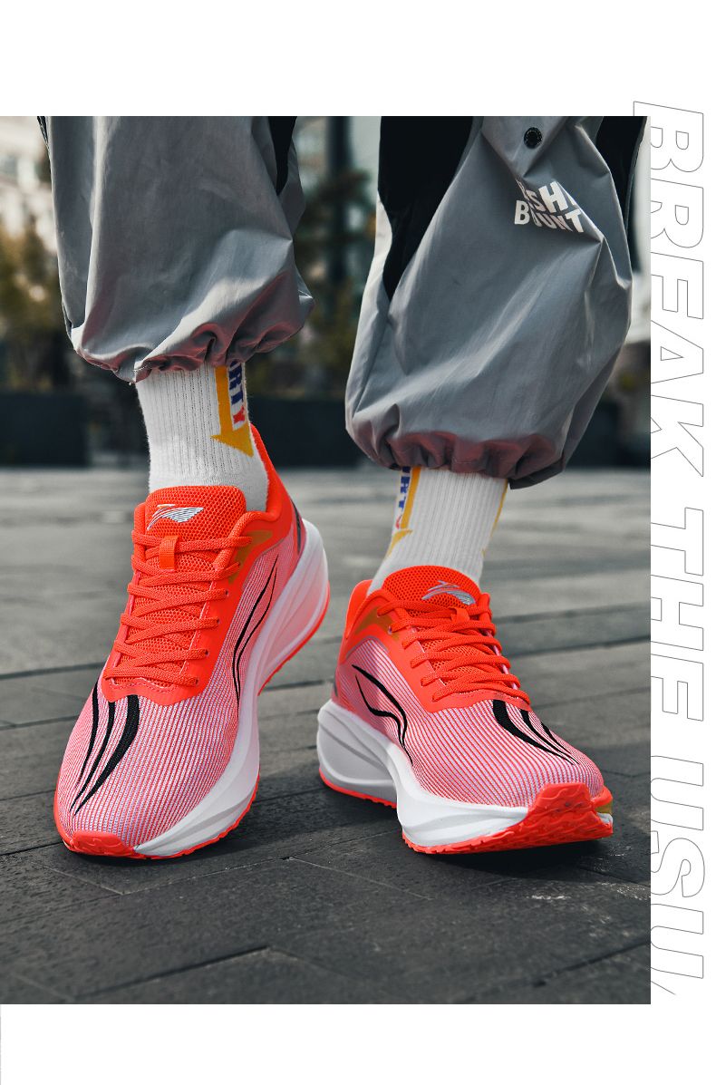 Ultra-light Full-palm Carbon Plate Anti-slip Running Shoes For Men, Breathable And Shock-absorbing Student Sports Shoes_voghion.com