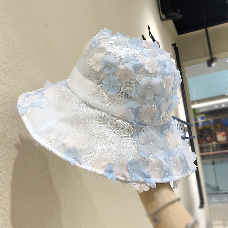 Petal Fisherman Hat Children Thin Summer Travel Breathable Sunshade Chic Pot Hat Spring_voghion.com
