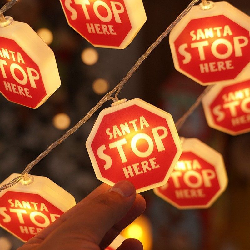 Cross-Border Decoration Party Supplies Iron Art Santa Claus Snowman LED String Christmas Atmosphere Lights_voghion.com