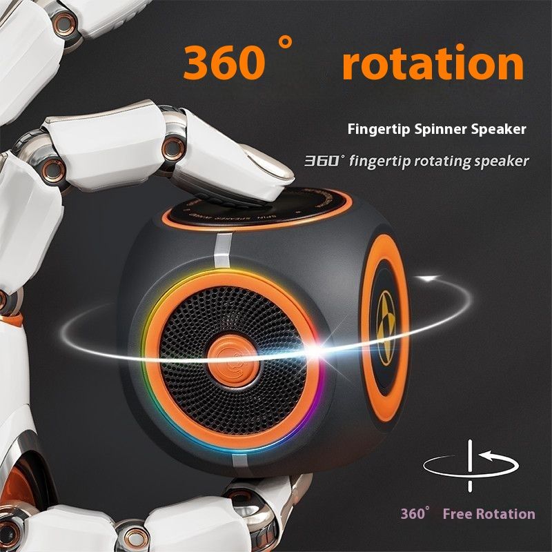 New Decompression Artifact, Rotating Gyroscope Speaker, Powerful Endurance, Colorful Lighting, Portable Bluetooth Speaker, Heavy Bass_voghion.com
