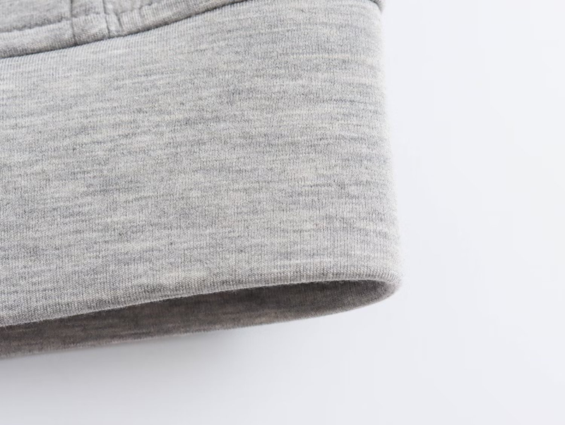 Kadın kapşonlu uzun uzay pamuklu ceket bol hırka sweatshirt_voghion.com