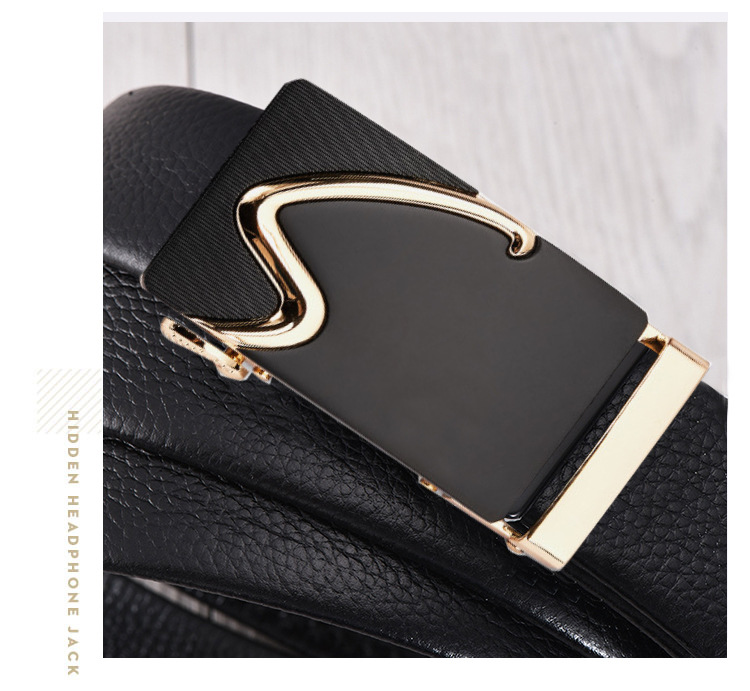 Top layer cowhide men's new automatic buckle casual business simple versatile middle-aged and young pants belt men can_voghion.com