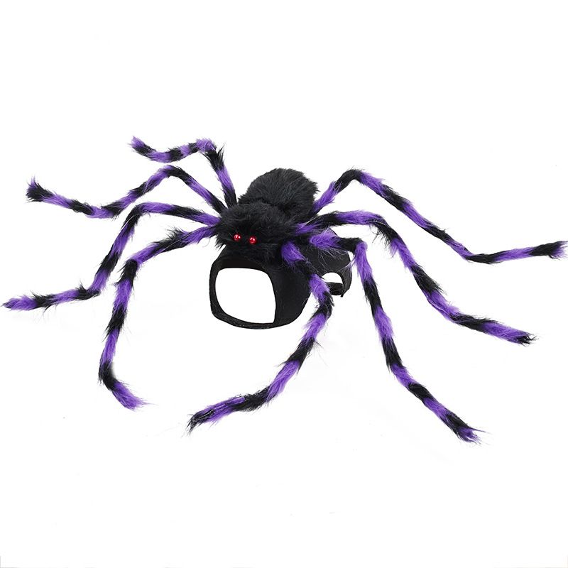 Halloween-Transformationskostüm, schwarze Spinne, Haustierdekoration, Geisterfest, groß, mittel, klein, Hunde, Katzen, lustige Kleidung_voghion.com