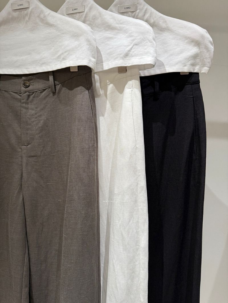 Luxury Linen-Blend Wide Leg Pants – High Waisted, Flowy & Breathable For Summer – Comfortable Straight Leg Trousers_voghion.com