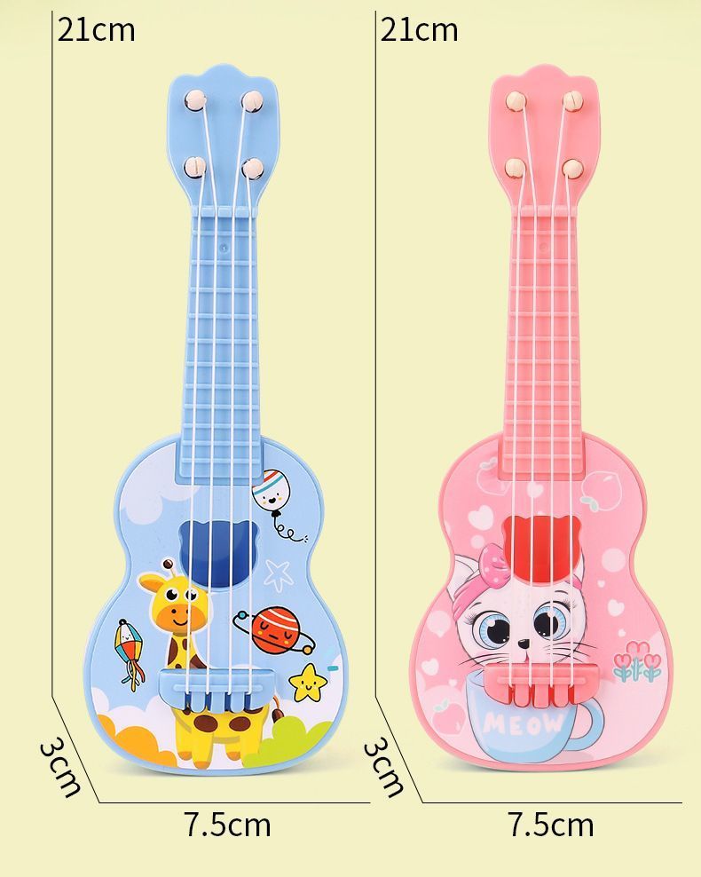 【15 000 cilvēku kolekcija】 Bērnu mūzikas instrumentu rotaļlietas un iesācējiem, lai sāktu spēlēt, maza izmēra simulācijas ukulele_voghion.com