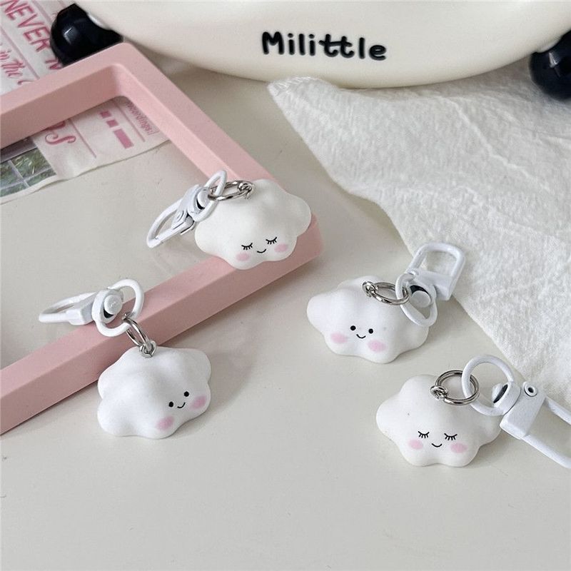 Neue süße weiche dreidimensionale Wolke Schlüsselanhänger Spaß Cartoon Tasche Anhänger Paar Bestie Geschenk Zubehör_voghion.com