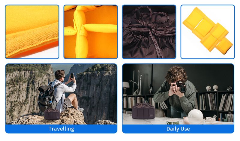 Selens Inner Bag Storage Pouch With Thickened Compartment Moistureproof Shockproof For Digital Camera Lens_voghion.com