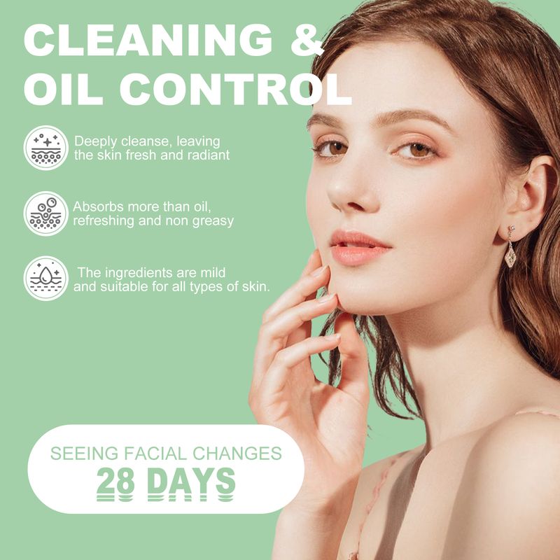 Hoygi Green Tea Cleansing Mask Stick, Face Cleanser Close Mouth Soft And Smooth Skin Moisturizing Pores Solid Mask Stick_voghion.com