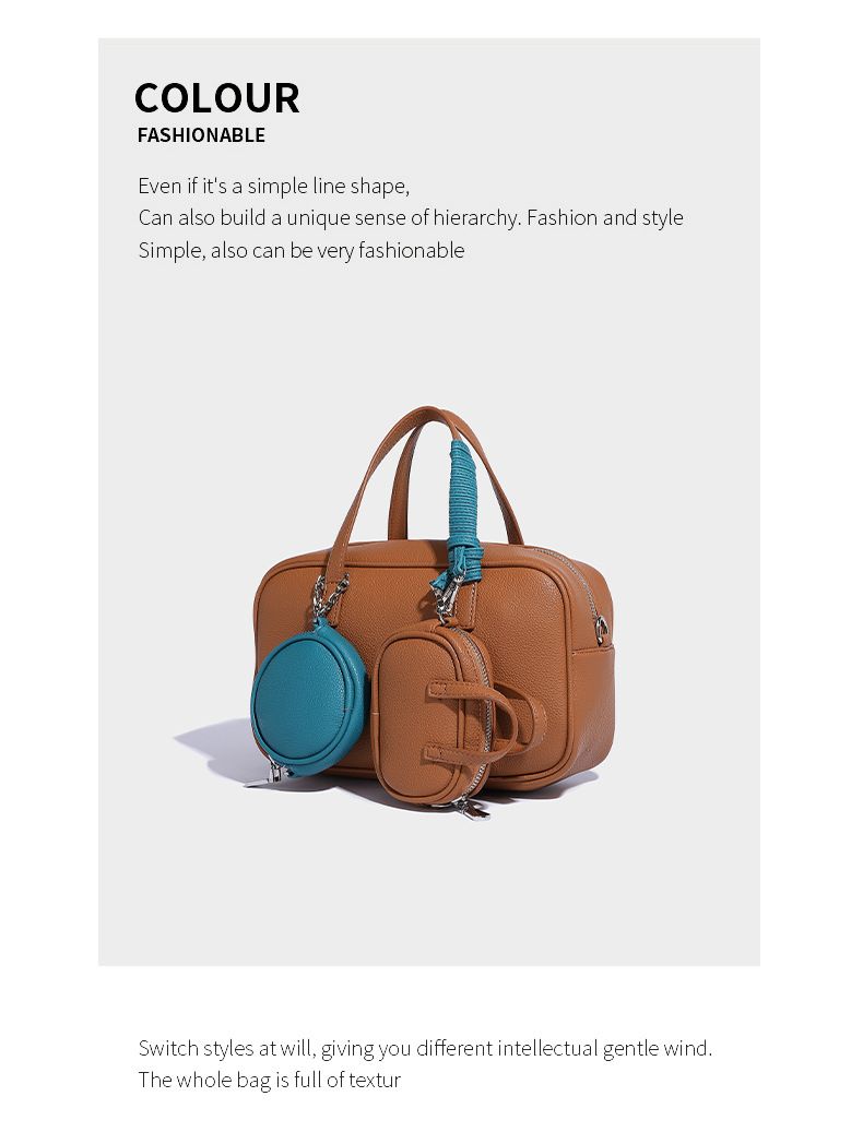Borsa da bowling Boston di ispirazione vintage con tracolla staccabile: elegante borsa a tracolla e a spalla singola per donna (vari colori)_voghion.com