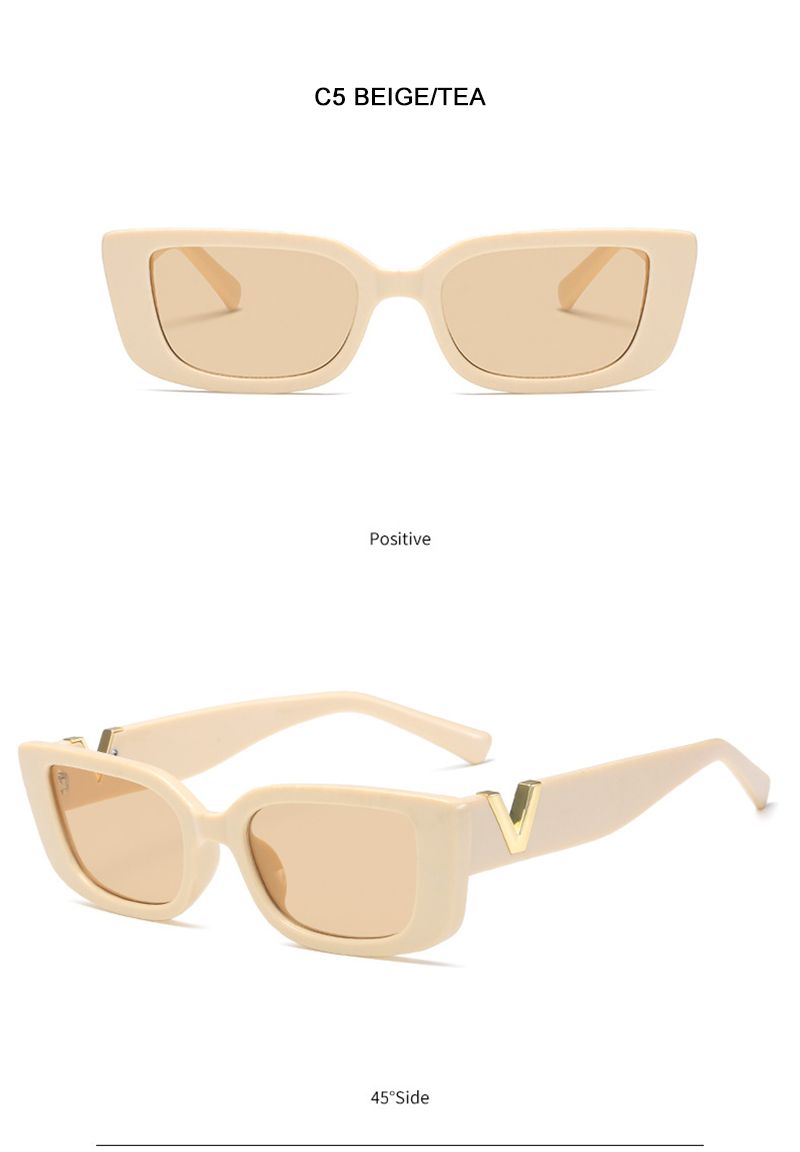 Fashion Cat Eye Sonnebrëller Fraen V Sonnebrëller Fir Dammen Classic Rectangle Driving Shade_voghion.com