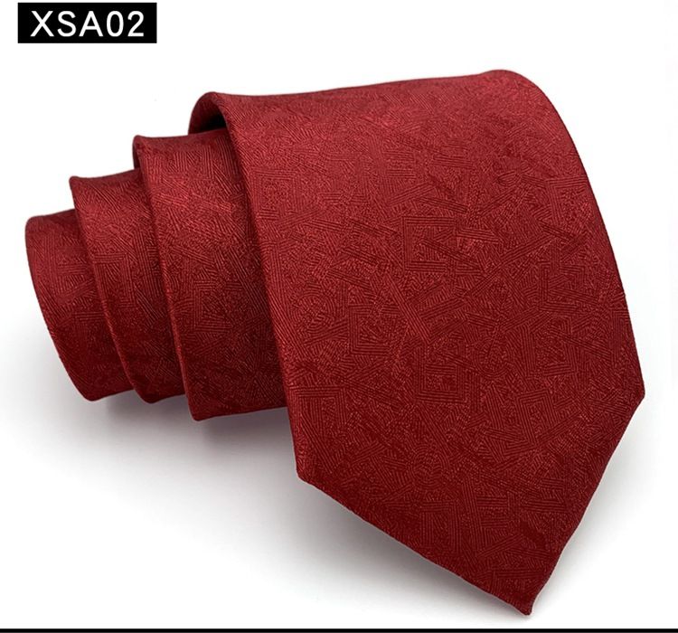 Corbata de boda para novio, ocasión roja, traje elegante y atractivo, vestido formal, cuello, huella de mano tradicional en versión amplia_voghion.com