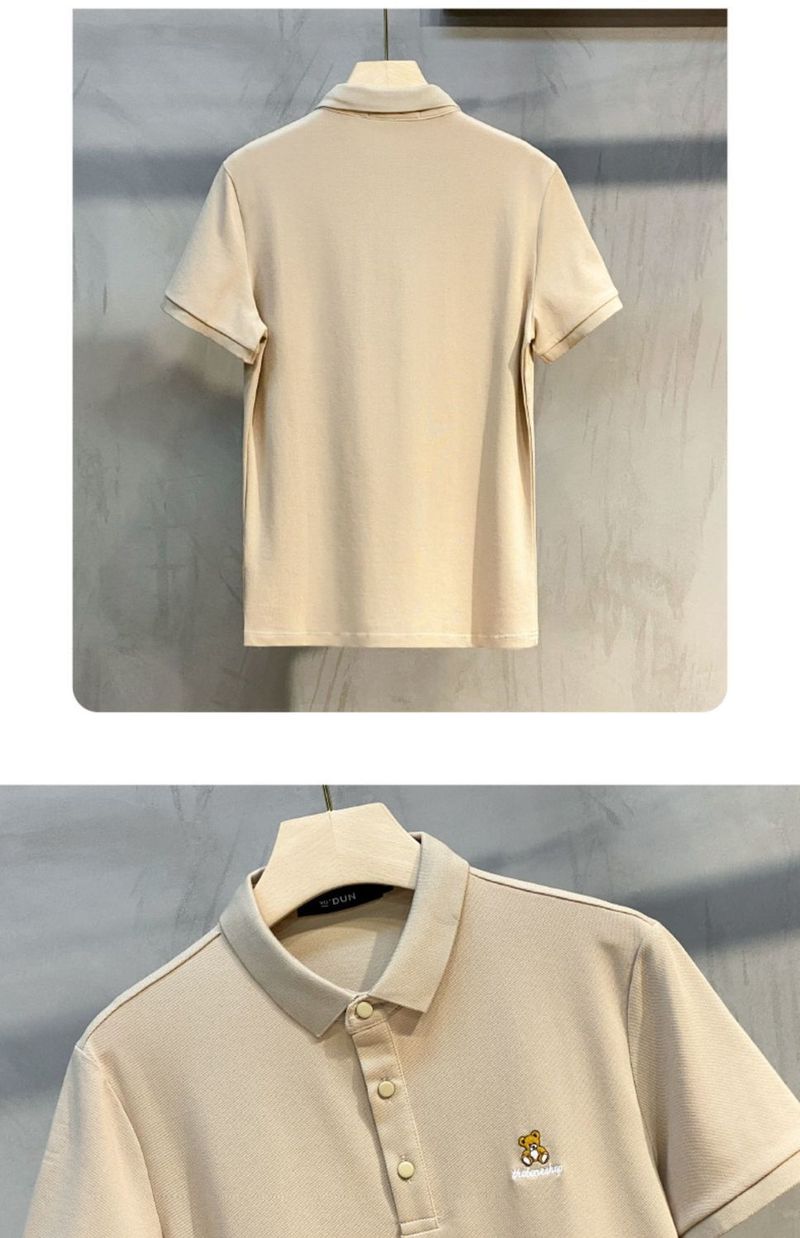 Vente en gros de vêtements pour hommes, t-shirts d'été à manches courtes, polos slim à revers, hauts décontractés tendance pour jeunes hommes_voghion.com
